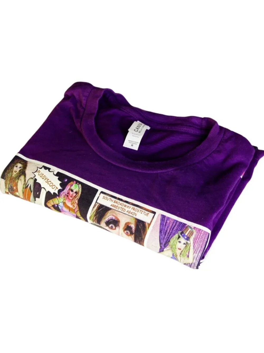 Mera Mangle Collage Purple T-Shirt St. Louis Drag Queen Size Medium Fitted Tee - Picture 4 of 5